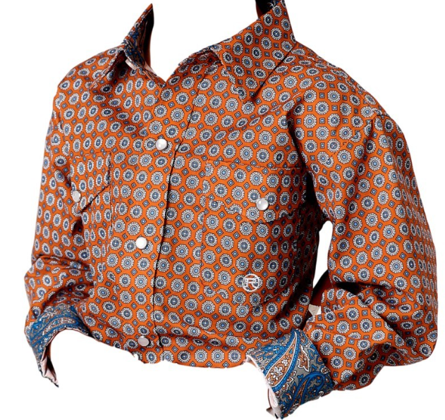 3-30-225-4014 Roper Boys L/S Shirt Orange