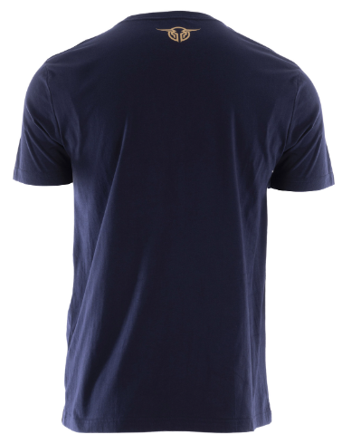 BCP1503279 Bullzye Mns Navy/Gold Tee
