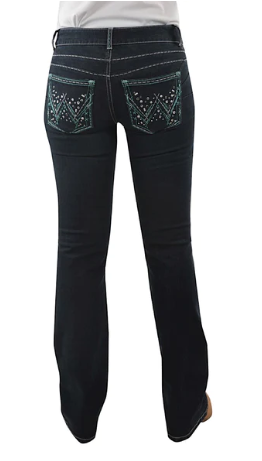 XCP2246592 Wrangler Wms Mid Rise Blue Jewel Jeans 34
