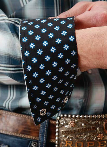 3-001-0278-1047 Roper Mns Amarillo Collection LS Shirt Blue