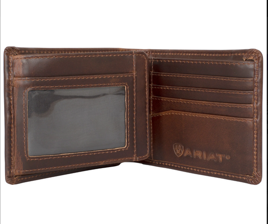 WLT2150 Ariat Bi Fold Wallet Brown
