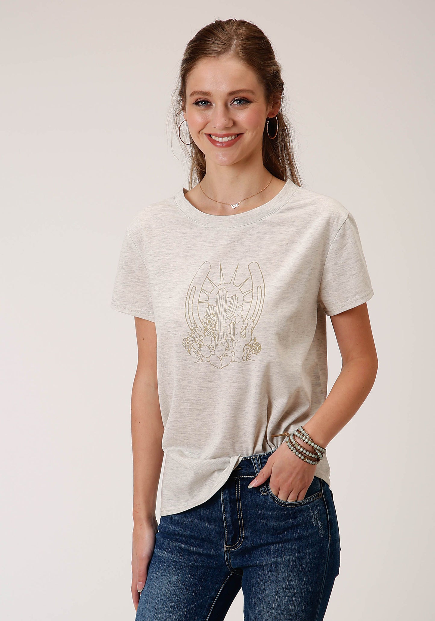 3-39-513-4052WH Roper Women's Cactus Tee