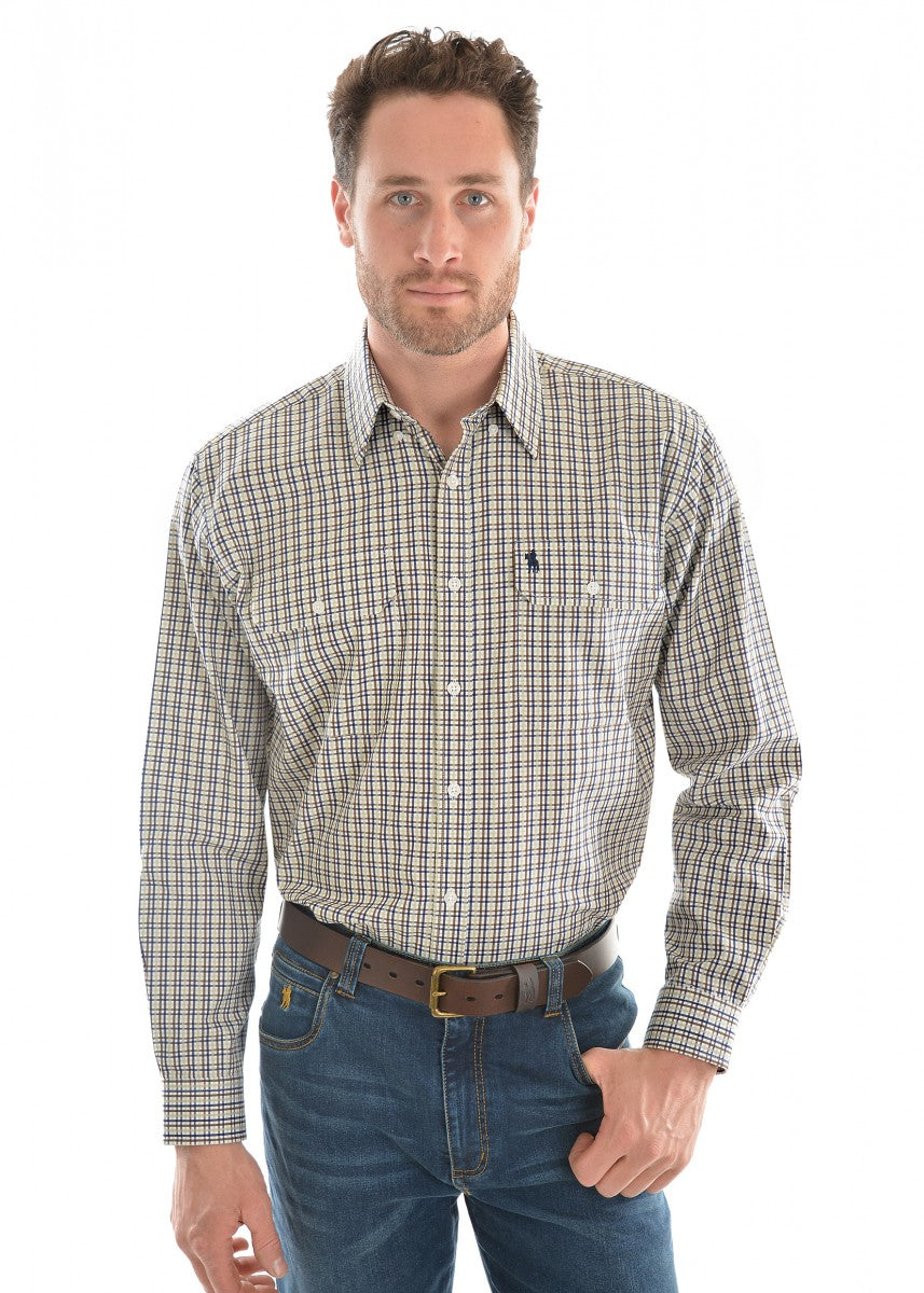 T0W1115011 Thomas Cook Mens Dobbs Check L/S Shirt