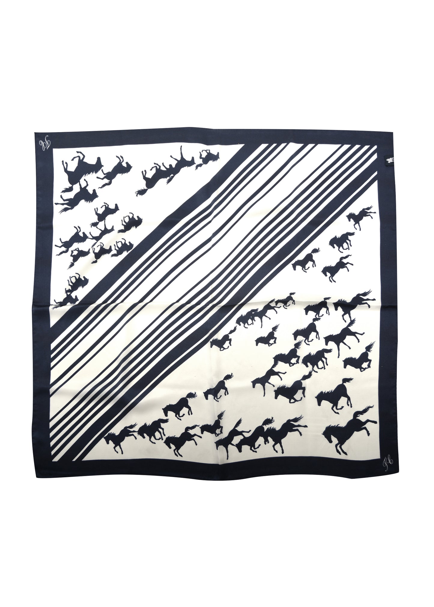 T1S2945SCF Thomas Cook Women's Silk Scarf Running Horses