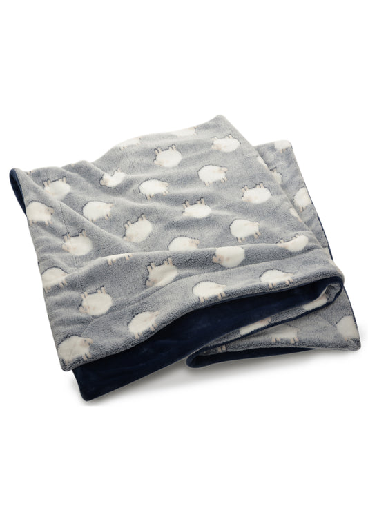 TCP2950201 Thomas Cook Sheep Snuggle Rug Grey/Blue