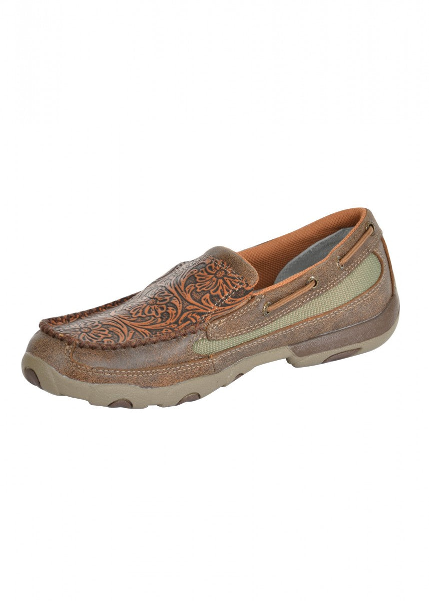 TCWDMS018 Twisted X Women's Embossed Floral Mocs