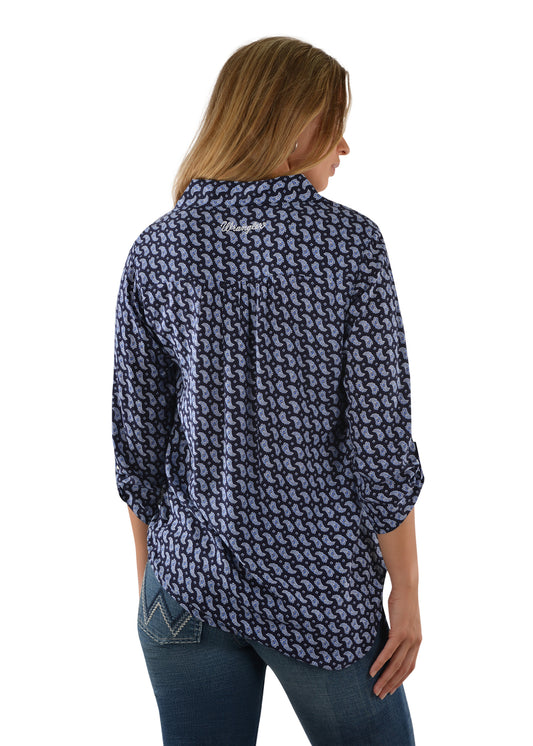 X1S2131700 Wrangler Women's Natalia Print 3/4 Sleeve