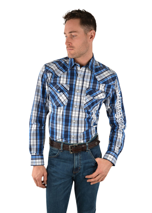 X2W1111730 Wrangler Men's Shane Check Button LS Shirt