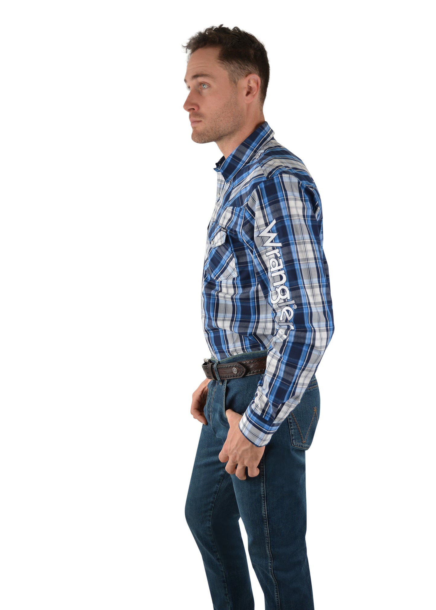 X2W1111730 Wrangler Men's Shane Check Button LS Shirt