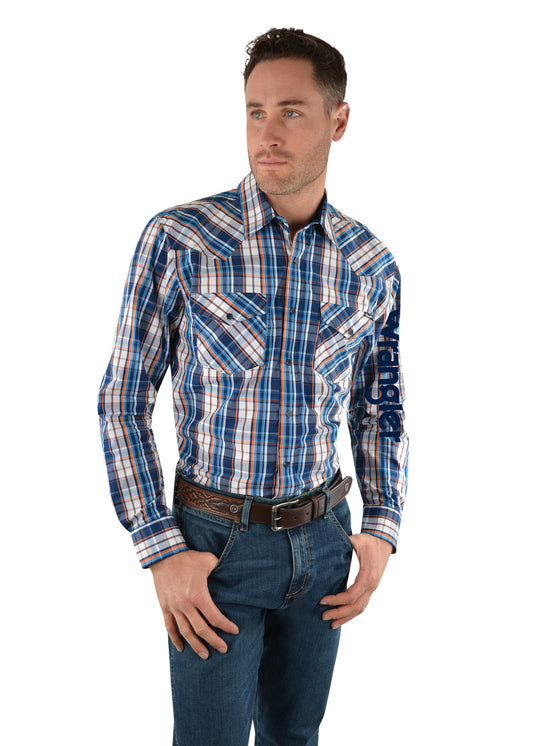 X2W1111731 Wrangler Men's Hendo Check Button LS Shirt