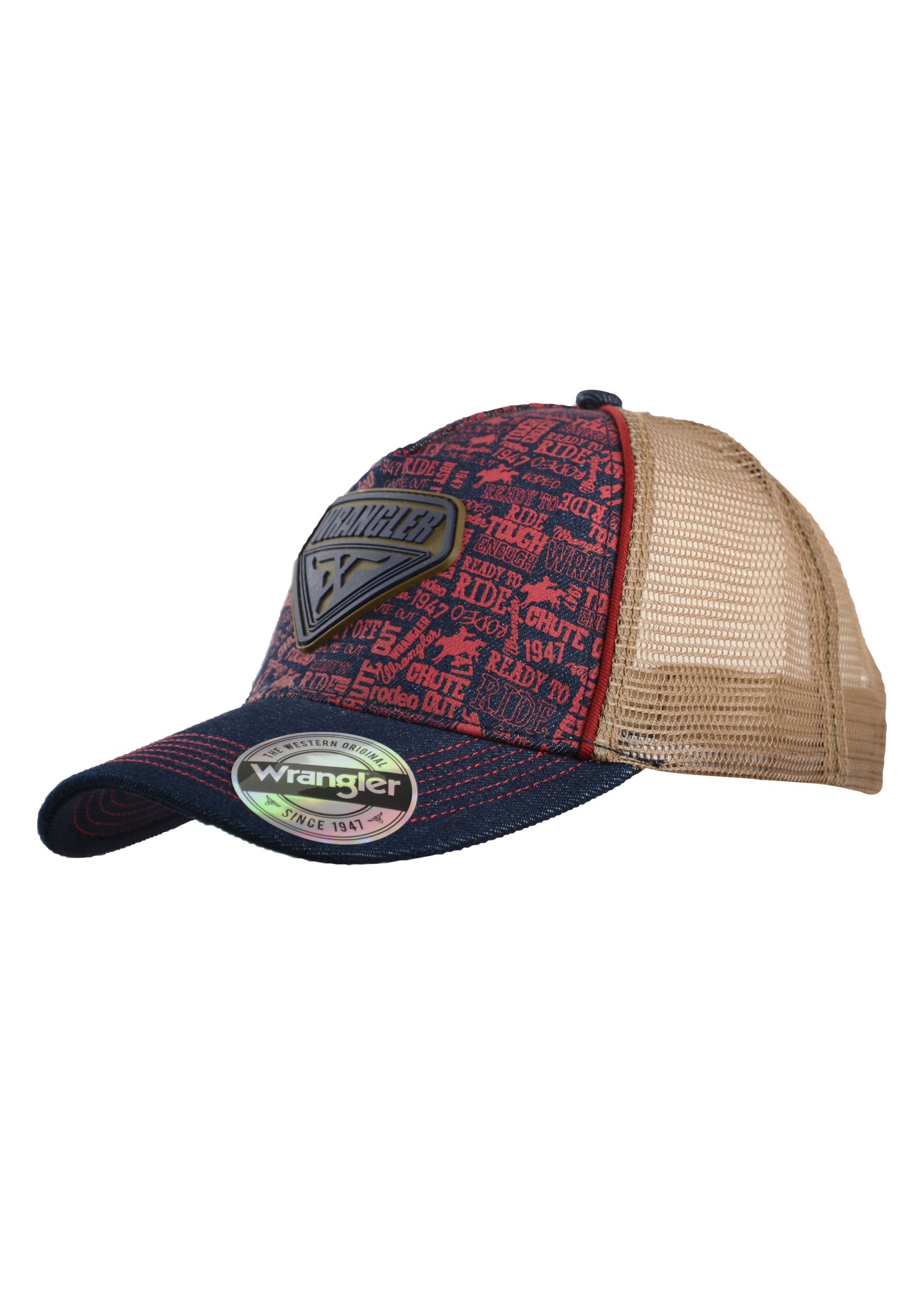 X2W3988CAP Wrangler Kids Tough Enough Trucker Red