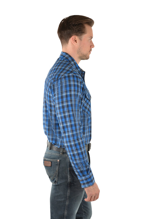 X3W1111901 Wranglers Mens Ash LS Shirt