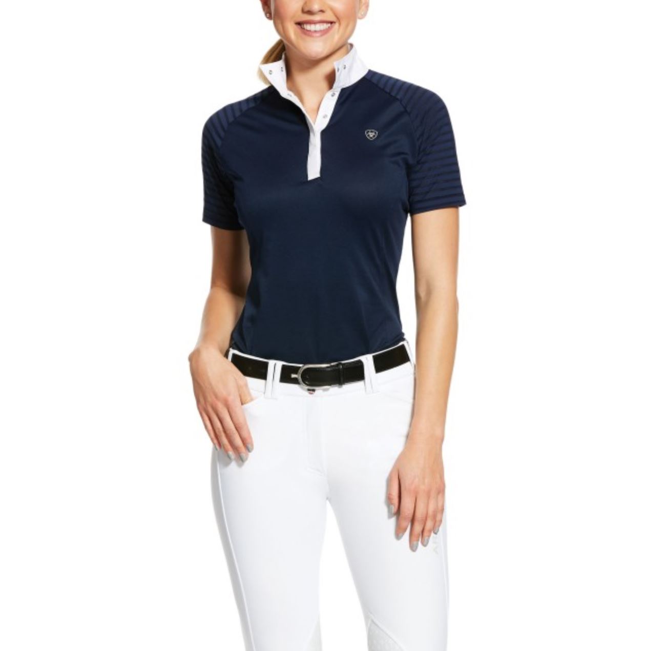 10031009 Ariat Women's Aptos Vent SS Show Shirt Navy
