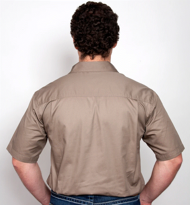 10104BWN Just Country Mens Adam Work Shirt Short Sleeve