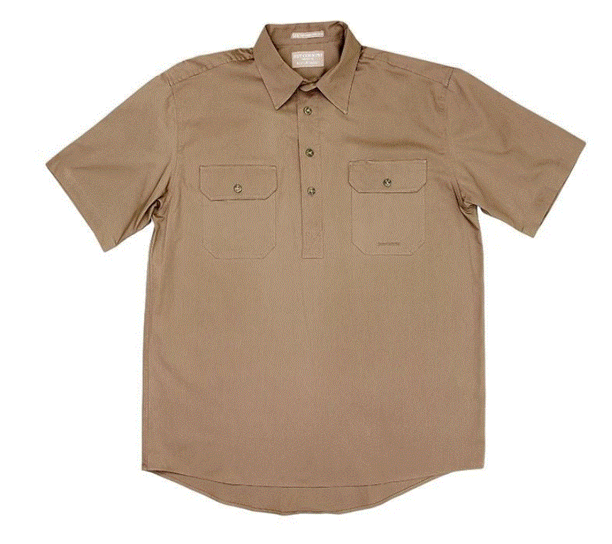 10104BWN Just Country Mens Adam Work Shirt Short Sleeve