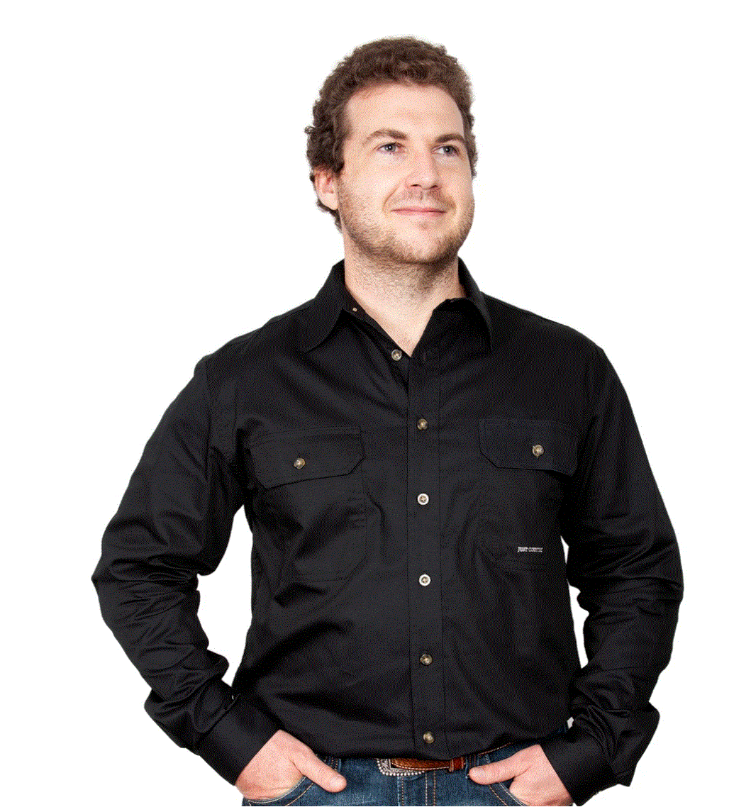 20202BLK Just Country Men's Evan Work shirt Black