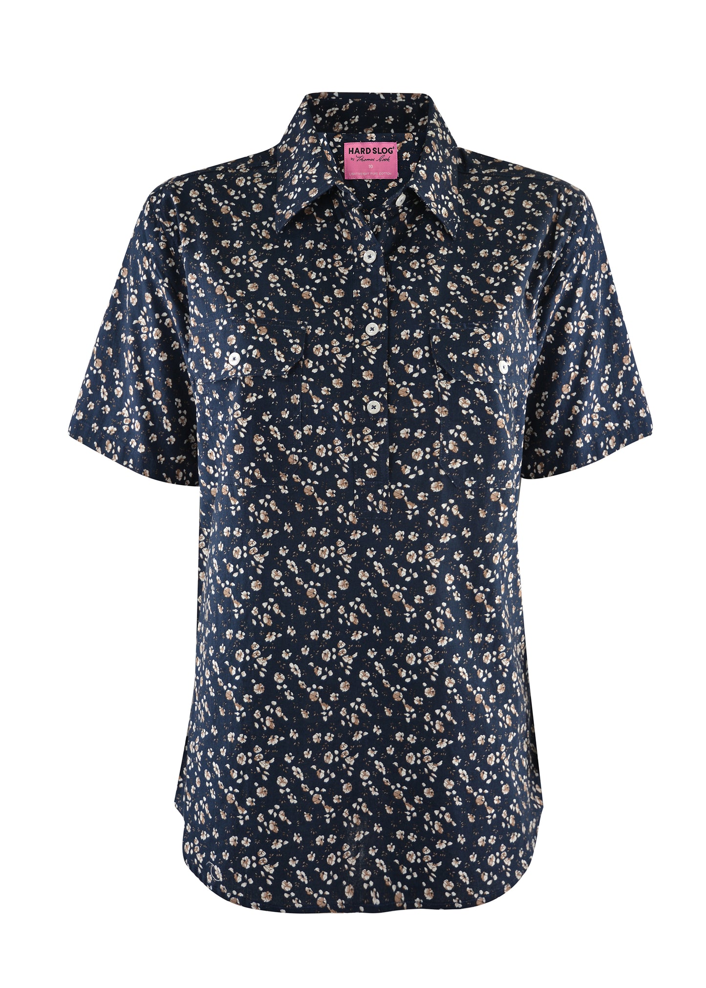 H1S2102033 Hard Slog Women's Printed Half Placket Shirt