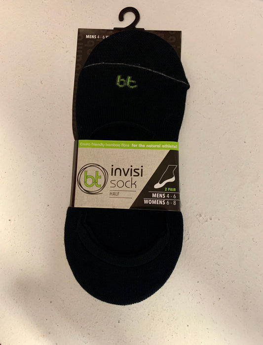 BAMINVIS Bamboo Invisible socks Black