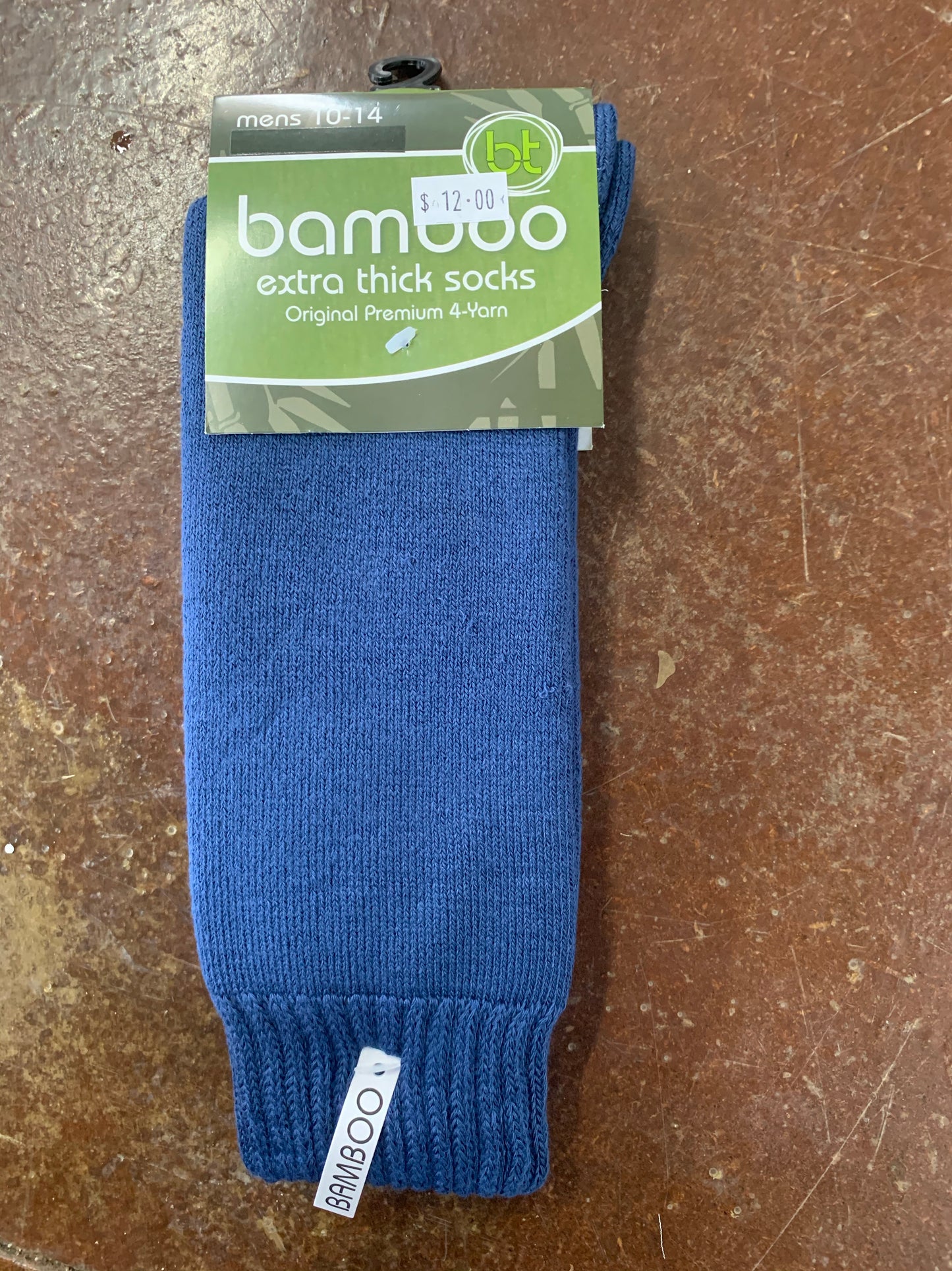1BAMBLUE BT Bamboo Extra Thick Socks Blue