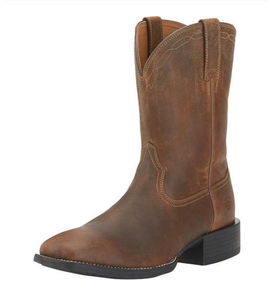 10015288 Ariat men’s Heritage Roper Square toe Powder Brown