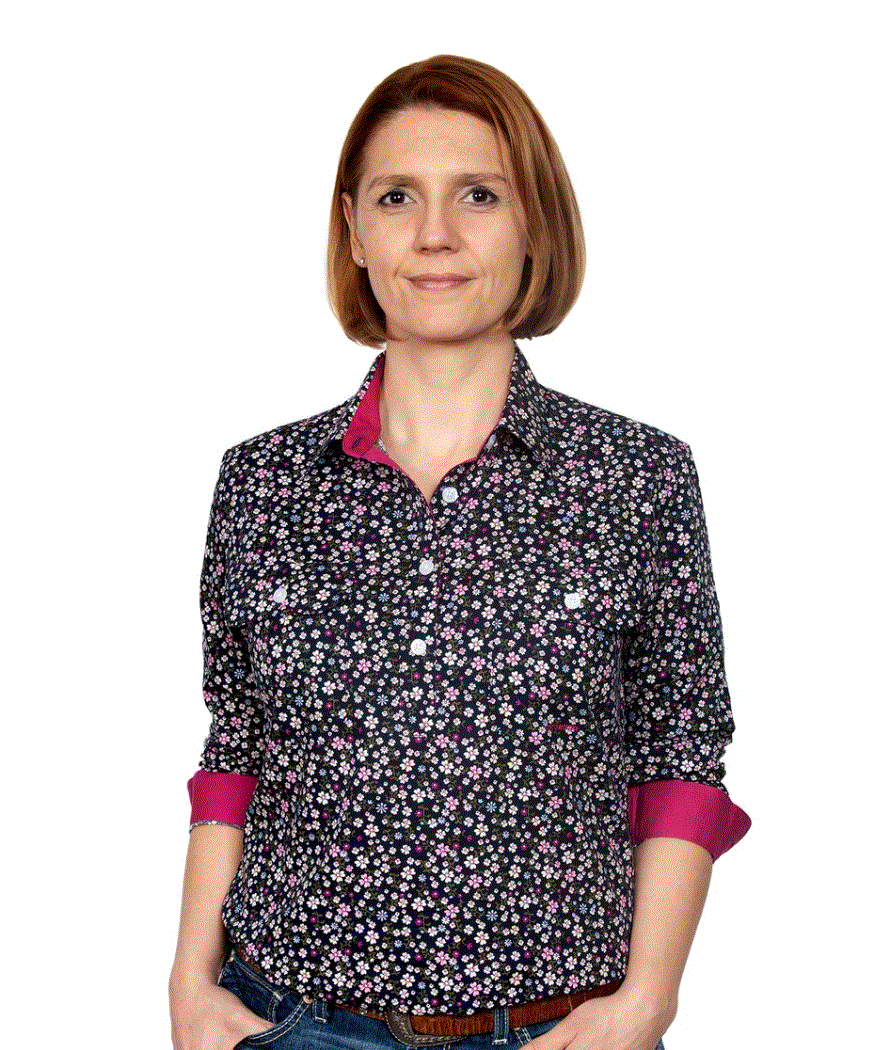 WWLS2116 Just Country Women's Georgie Work Shirt Floral Magenta