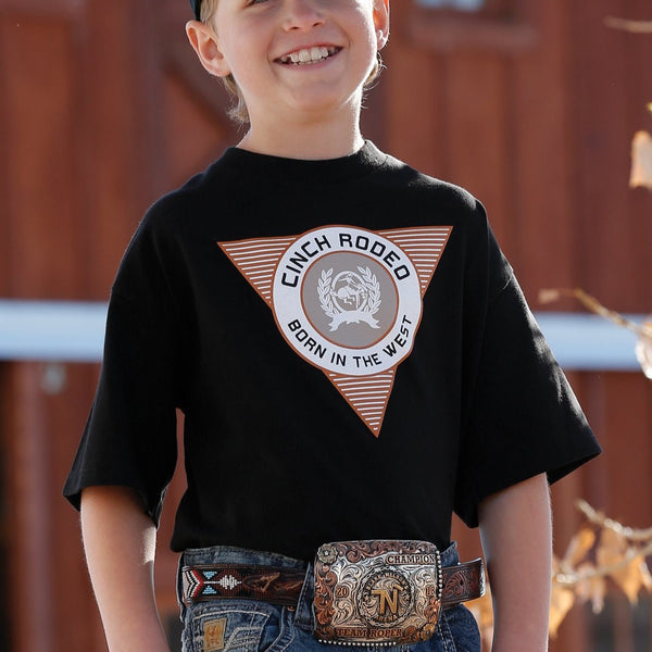 MTT7670109BLK Cinch Boy's Logo Tee