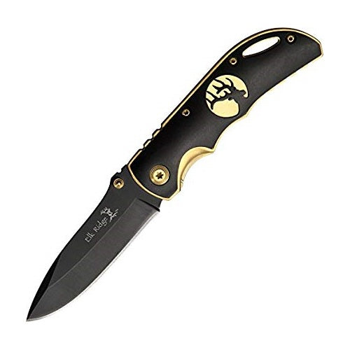 ER134 Elk Ridge 3.5' Pocket Knife Black & Gold