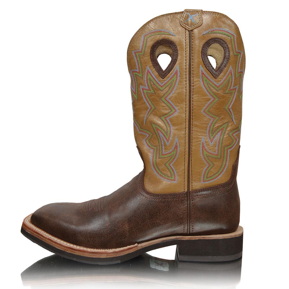 TCMHM0001 Twisted X Men's Horseman Sq Toe Brown/Crystal
