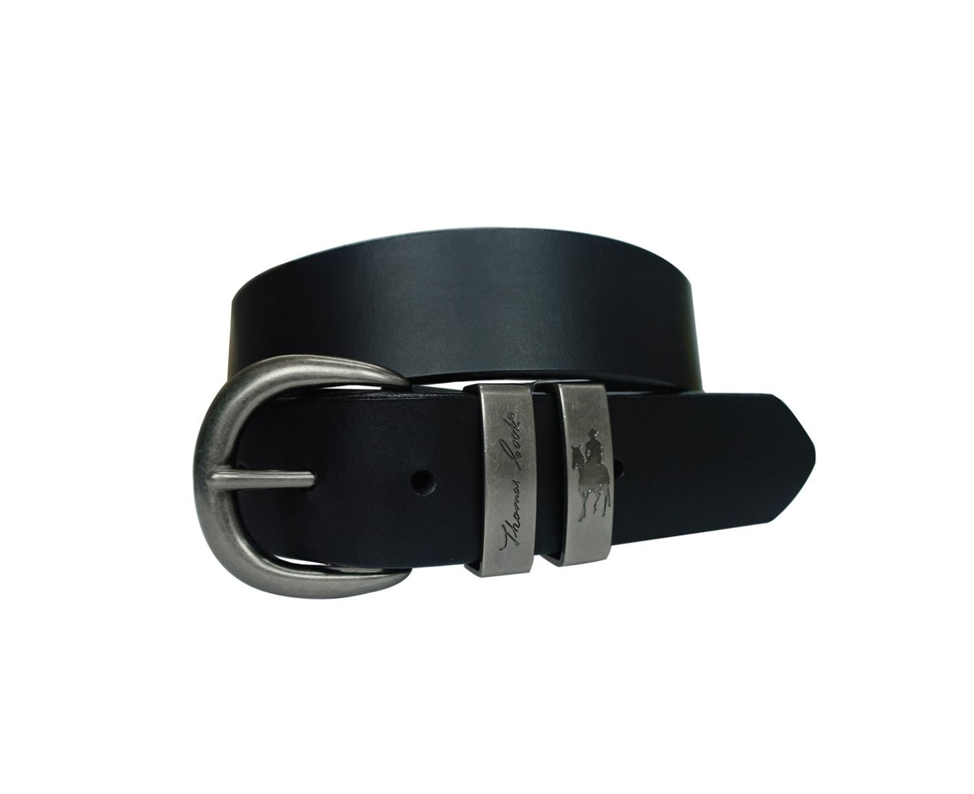 TCP1926BEL  Thomas Cook Brass Twin Keeper Belt Black