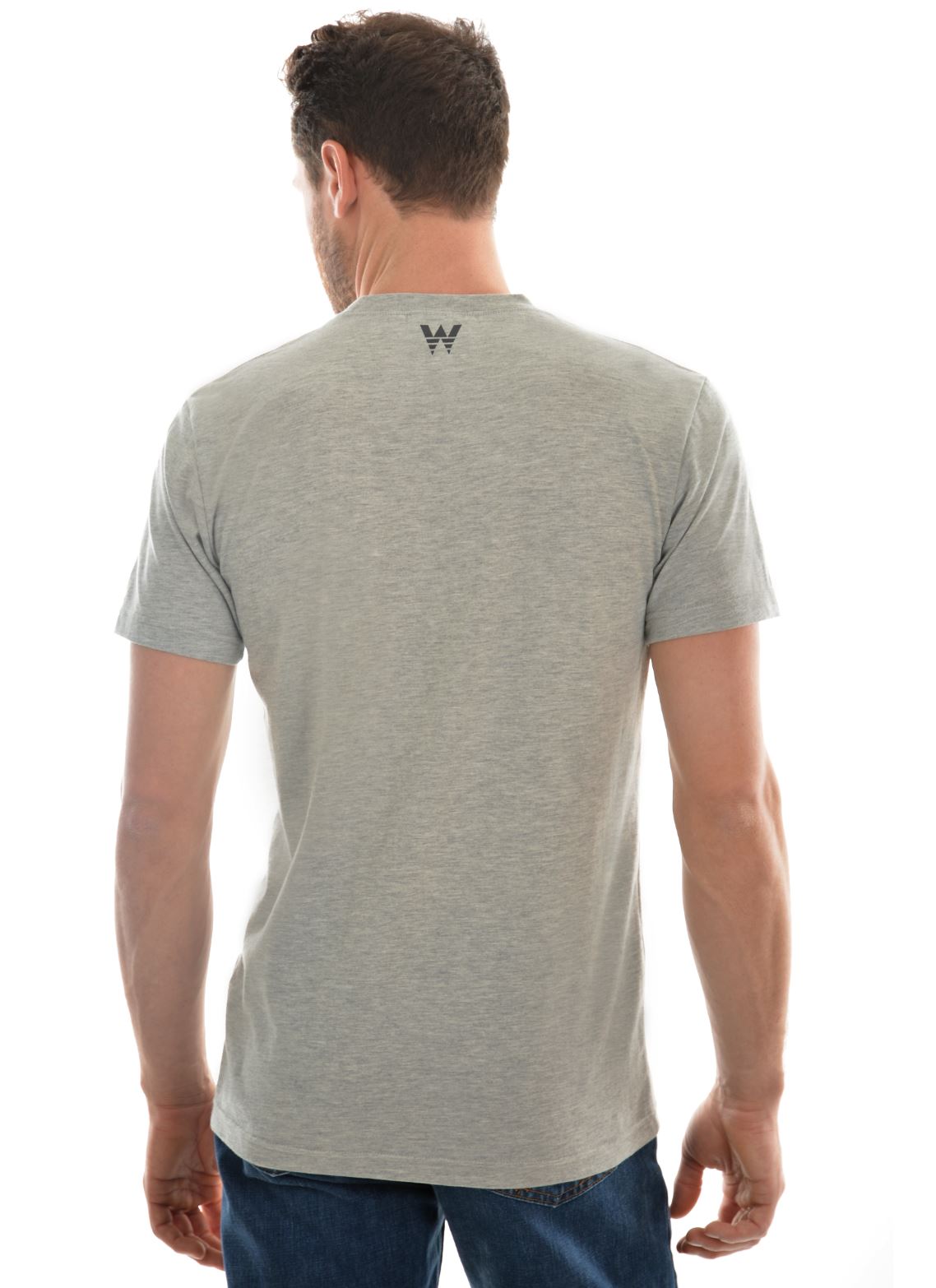 XCP1557501 Wrangler Mens Logo S/S Tee Grey Marle