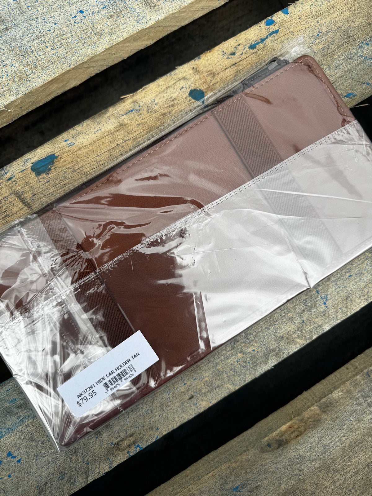AR37291 Leather Hide Car Visor organiser