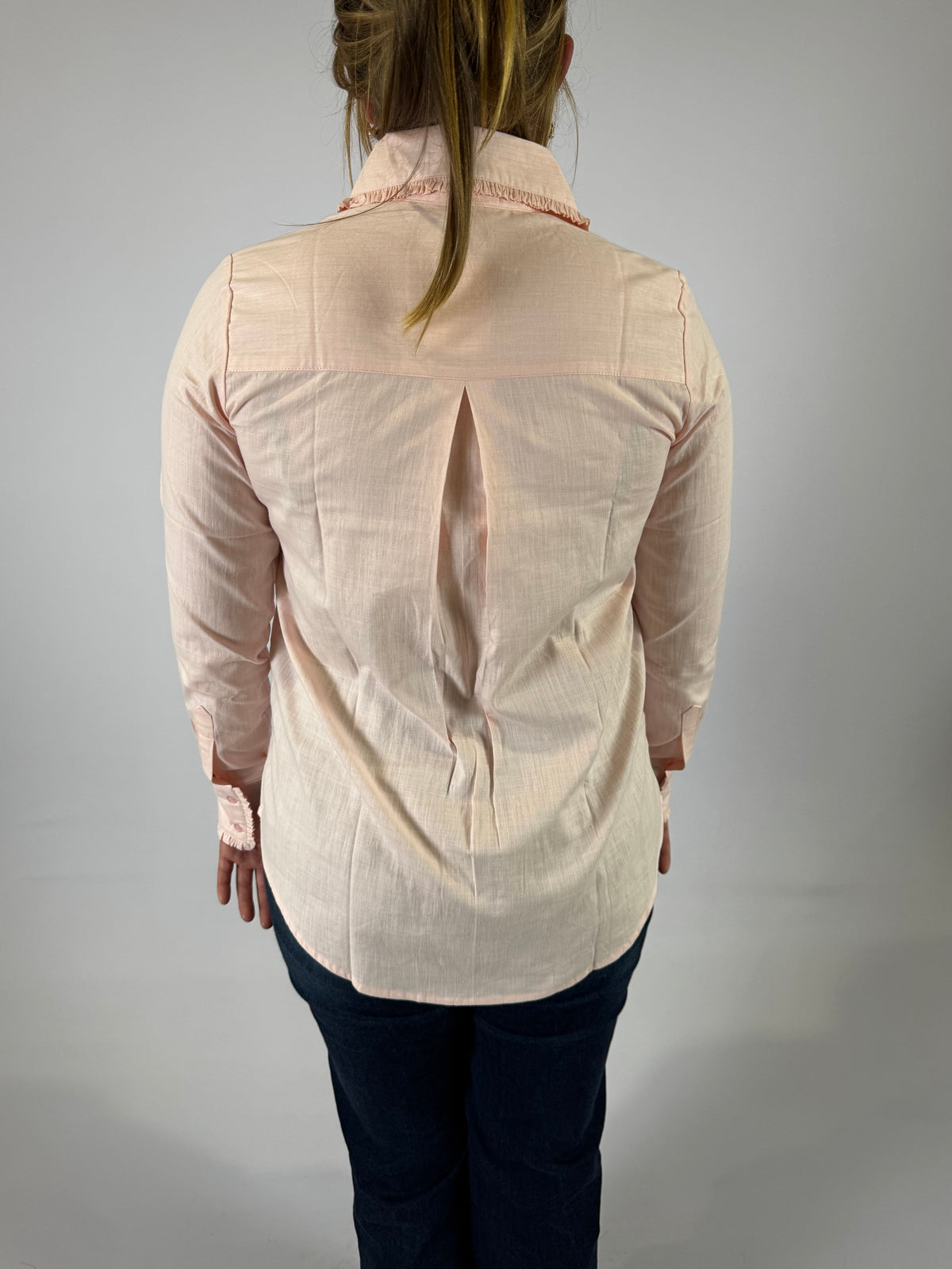 LJC5390 LJC Millie Linen Shirt - Pale Pink