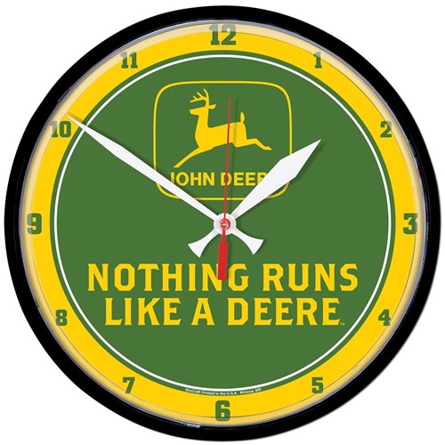 LP79697 John Deere nothing runs like a deere clock