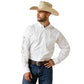 10071686 Ariat Men’s team logo lightweight twill Classic Fit LS shirt White/ Khaki