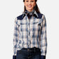 01-050-0087-3004 Roper Women's Karman Special Collection Plaid Blue