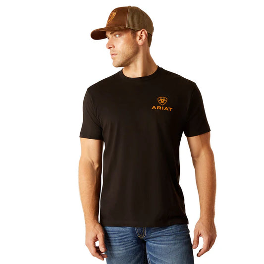 10051758 Ariat Men's Farm Fields Tee Black