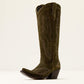 10074323 Ariat Women's Casanova X Toe Western Boot Olive Suede