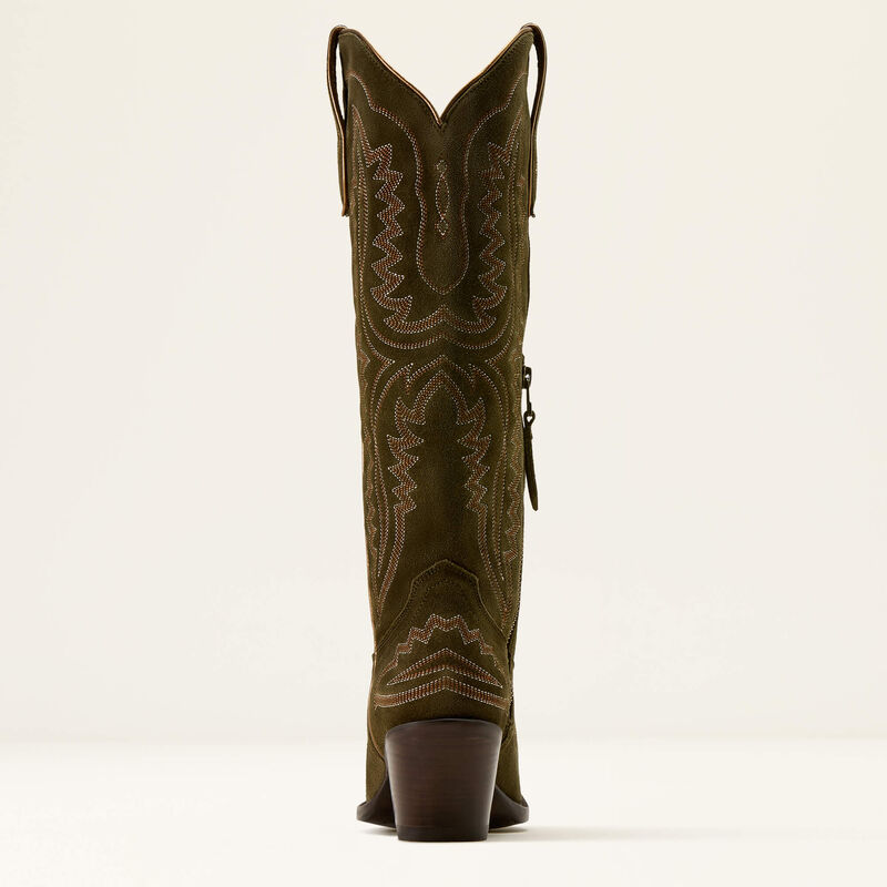 10074323 Ariat Women's Casanova X Toe Western Boot Olive Suede