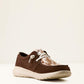 10080390 Ariat Women's Hilo Coffee Bean Suede/Speckled Cow Print