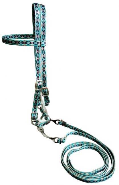 32653 Showman Nylon Southwest Print Bridle Set