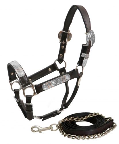 161125 Showman Leather Show Halter Yearling Size