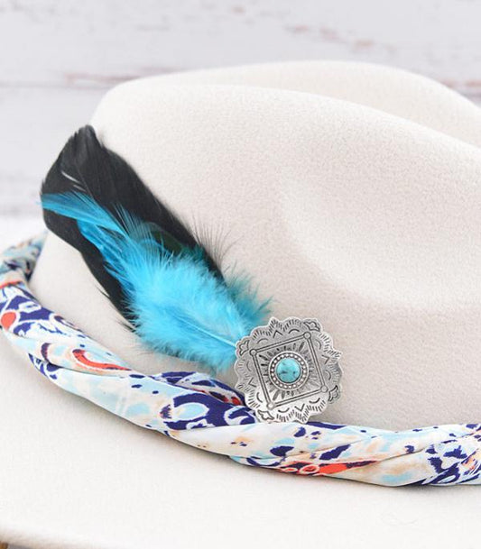 DH0099-TQ Feather Hat pin