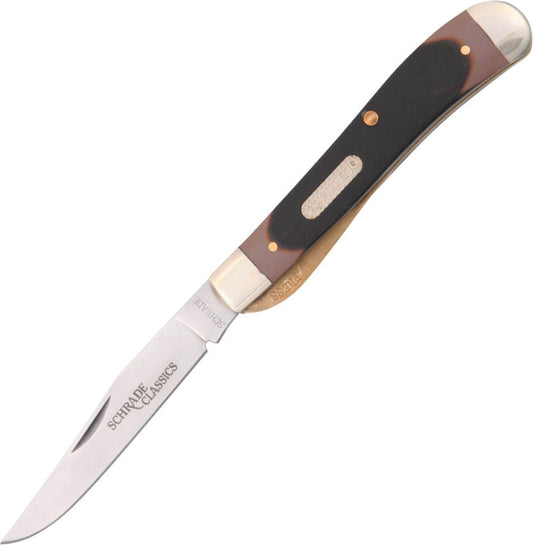 194OT Pocket Knife Gunstock Trapper Single Lockblade 3 7/8