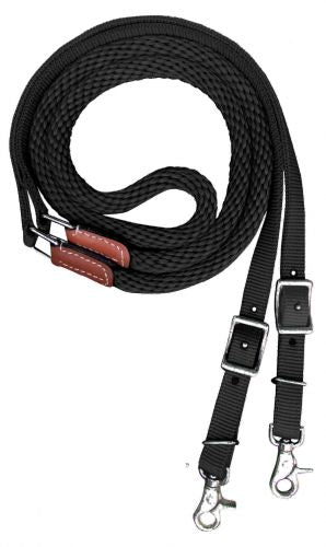 19583 Showman Premium 8'' Braided Nylon Reins