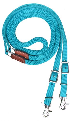 19583 Showman Premium 8'' Braided Nylon Reins