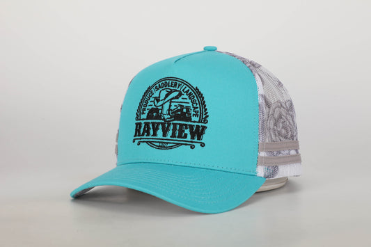 0211   Rayview logo cap Turquoise