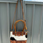 35361 Cora Leather Cowhide & Tooled Floral Handbag