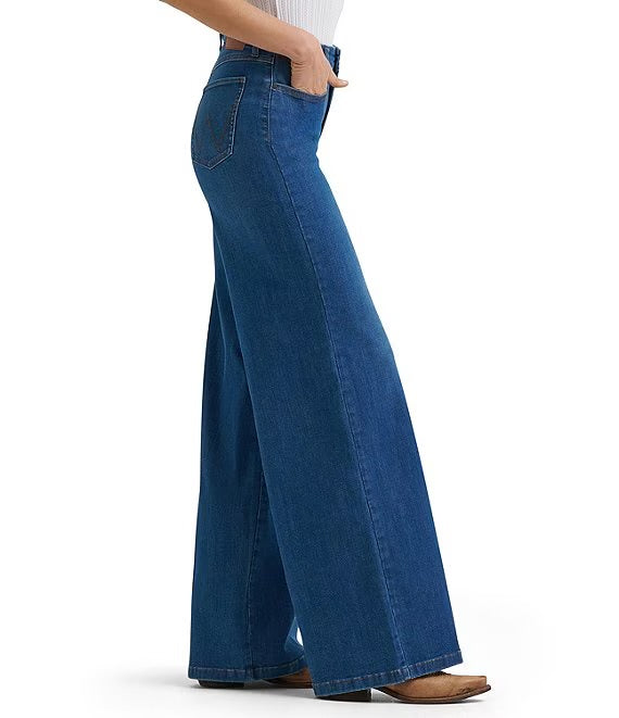 112385540- 34 Leg  Wrangler Bespoke Hi Rise Wide Leg  Jean 34L leg