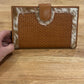 WH70014TW Los Angeles Jersey Cowhide Purse Tan & White