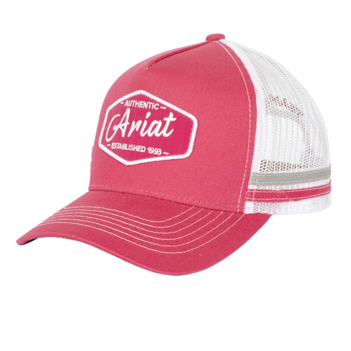 AC2207 Ariat Est patch Trucker Cap Pink Raspberry